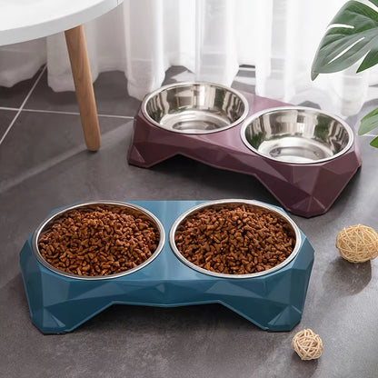PoochesPlus | Twin Feeding Bowls